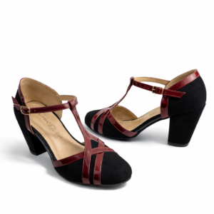 Alternative view of Marielle negro durazno con detalles en Vino charol, talla 24