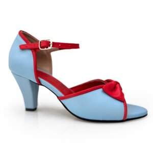 Hedy Rojo Celeste con moño